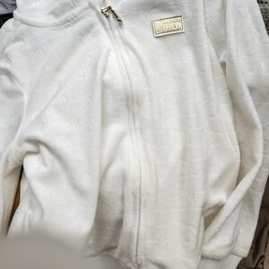 Juicy Couture White Zip-Up Hoodie